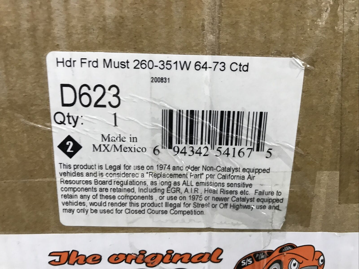 Doug's Headers D623 Ceramic Coated Headers 19601973 Ford/Mercury 260