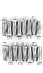 Header Bolts, Zinc, BBC/SBF/BBF, 12-POINT, 3/8-16 X 1" UHL, pack of 16