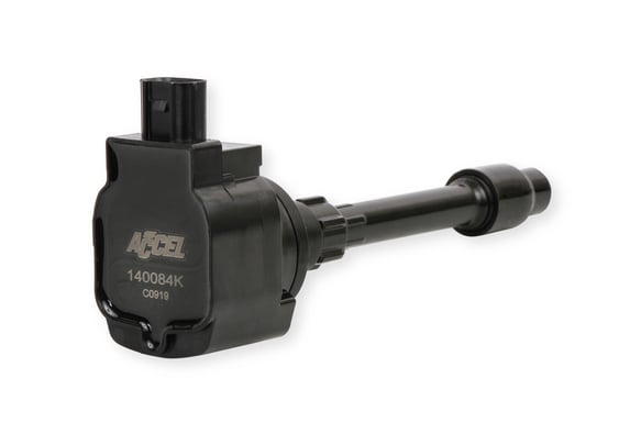 ACCEL IGNITION COILS - 2015-2020 HONDA CIVIC 2.0L, 2.0L TURBO AND FIT 1.5L 4-CYLINDER, BLACK, 4-PACK