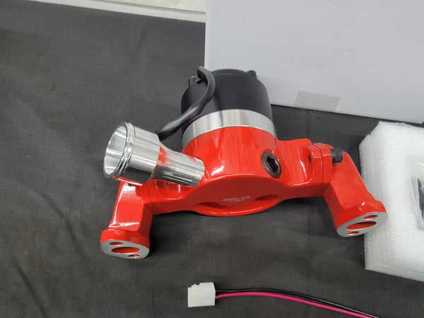 PRW WPEM-35002 SBC 350 400 Electric High Volume Water Pump Powdercoated Red