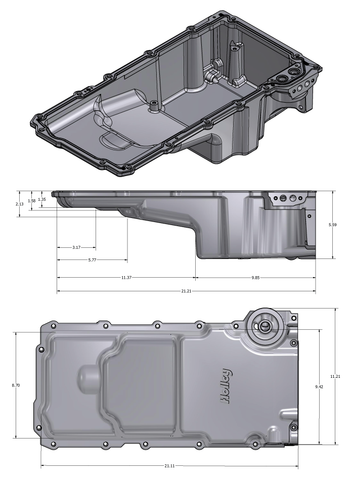 Holley 302-2  LS Retro Fit Oil Pan