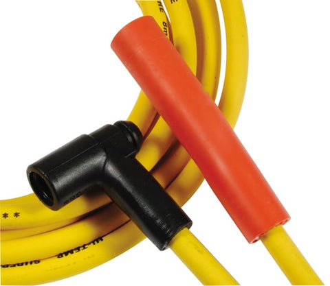 Accel 4058 SPARK PLUG WIRE SET - SUPER STOCK GRAPHITE CORE 8MM - YELLOW Fits select Ford, Mercury, Lincoln  and International applications.