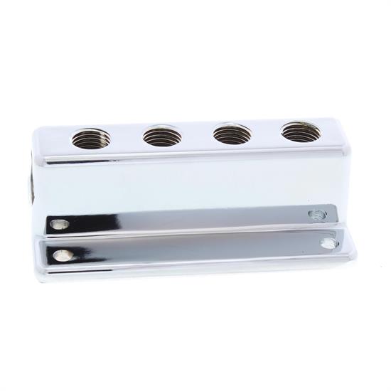 Four Outlet T-Style Chrome Fuel Block