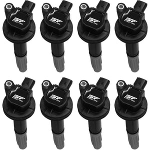 STREET FIRE IGNITION COILS 2011-2016 FORD 5.0L 4-VALVE ENGINES, BLACK, 8-PACK