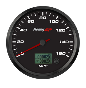 Holley EFI 553-120 4.5" Speedometer 160 MPH - CAN - Black face, black bezel