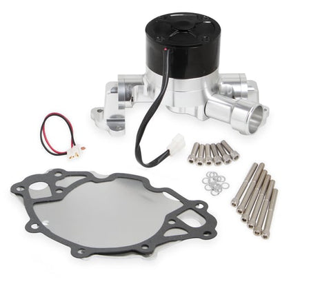 MR. GASKET ELECTRIC WATER PUMP WITH BLOCK OFF PLATE - 35 GPM - POLISHED