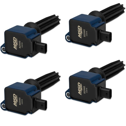 MSD IGNITION COIL - FORD ECOBOOST - 2.0L/2.3L L4 - BLUE - 4-PACK