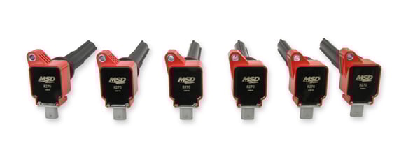 MSD IGNITION COIL - FORD ECOBOOST - 3.5L V6 - RED - 6-PACK
