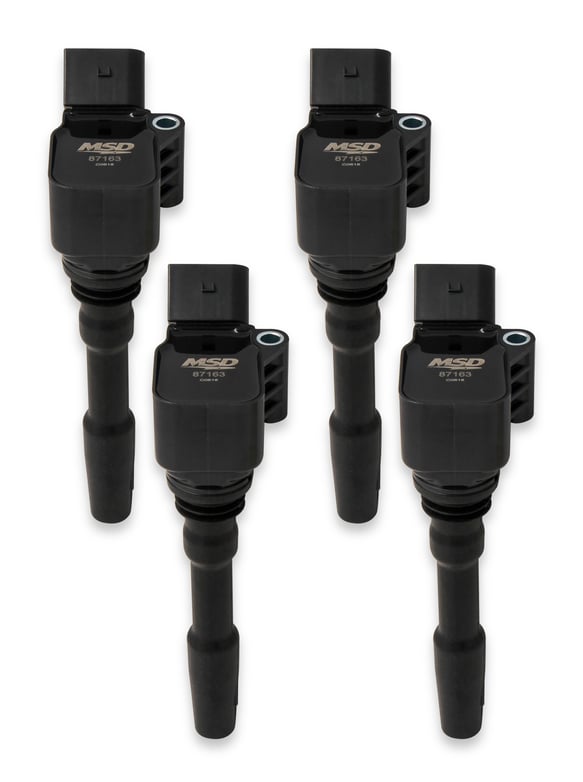 MSD IGNITION COIL - BLASTER SERIES - VW / AUDI 1.8L/2.0L ENGINES - BLACK - 4-PACK