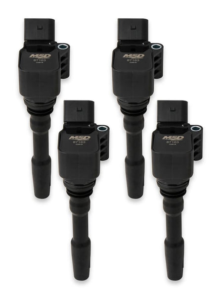 MSD IGNITION COIL - BLASTER SERIES - VW / AUDI 1.8L/2.0L ENGINES - BLACK - 4-PACK
