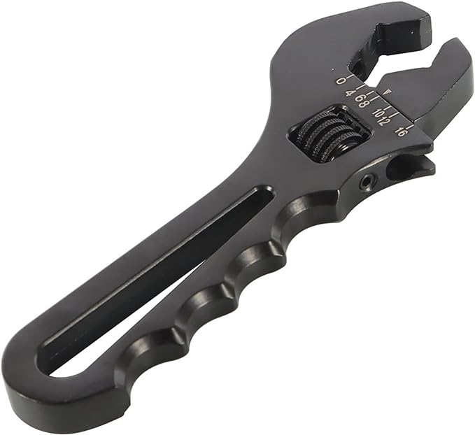 AN Wrench, Adjustable. Black Anodized