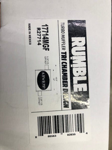 Rumble Turbo Performance Muffler  17714MGF  R27714