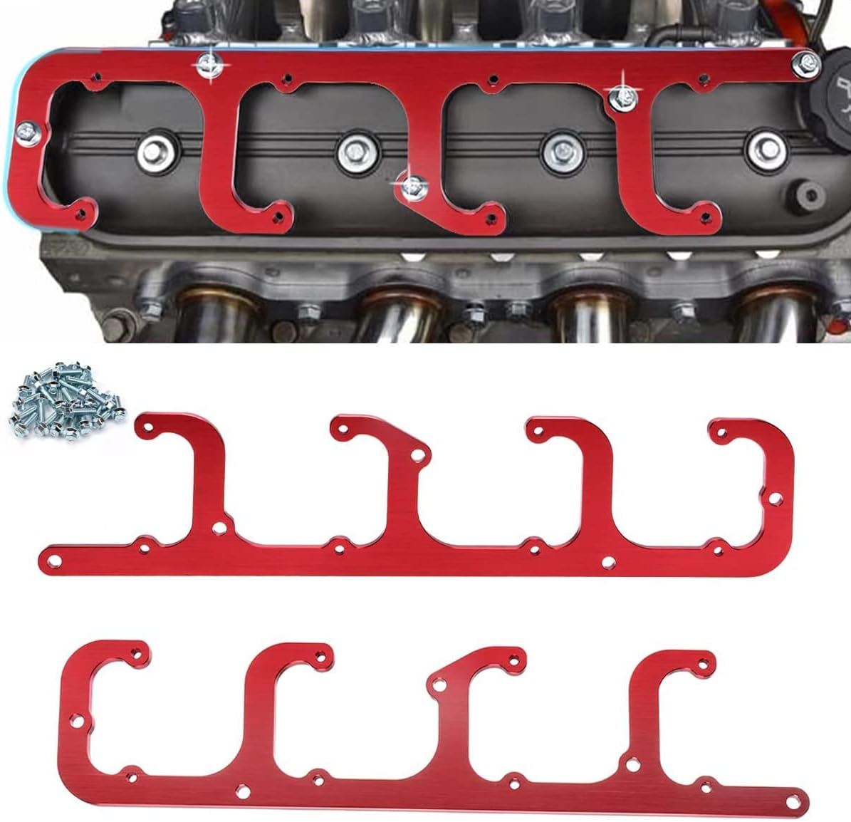 LS Coil Brackets - Anodized Red