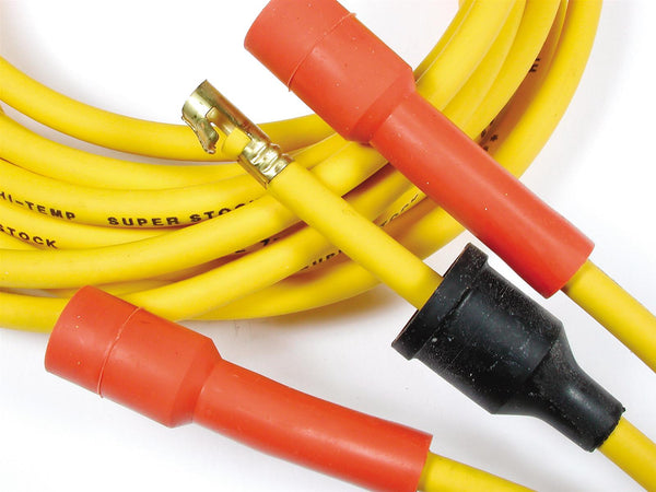 3010 Accel Spark Plug Wires, Super Stock, RFI Suppression, 7mm, Yellow, Straight Boots, Universal, V8, Set