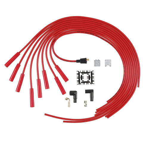 Accel 5040R Spark Plug Wires, Super Stock, Spiral Core, 8mm, Red, Straight Boots, Universal, V8, Se