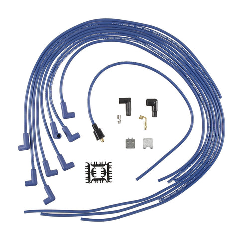 Accel 5041B Spark Plug Wires, Super Stock, Spiral Core, 8mm, Blue, 90 Degree Boots, Universal, V8, Set