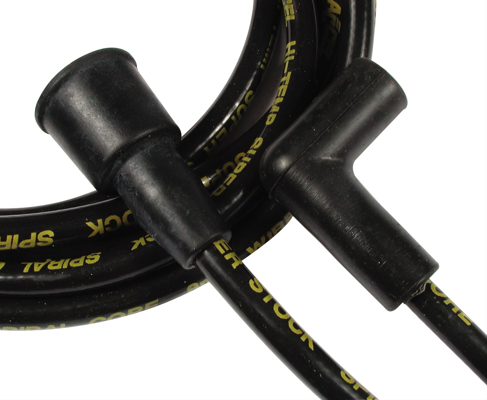 Accel 5042K Spark Plug Wires, Super Stock, Spiral Core, 8mm, Black, NON-HEI Stock Boots, Chevy, GMC, Set