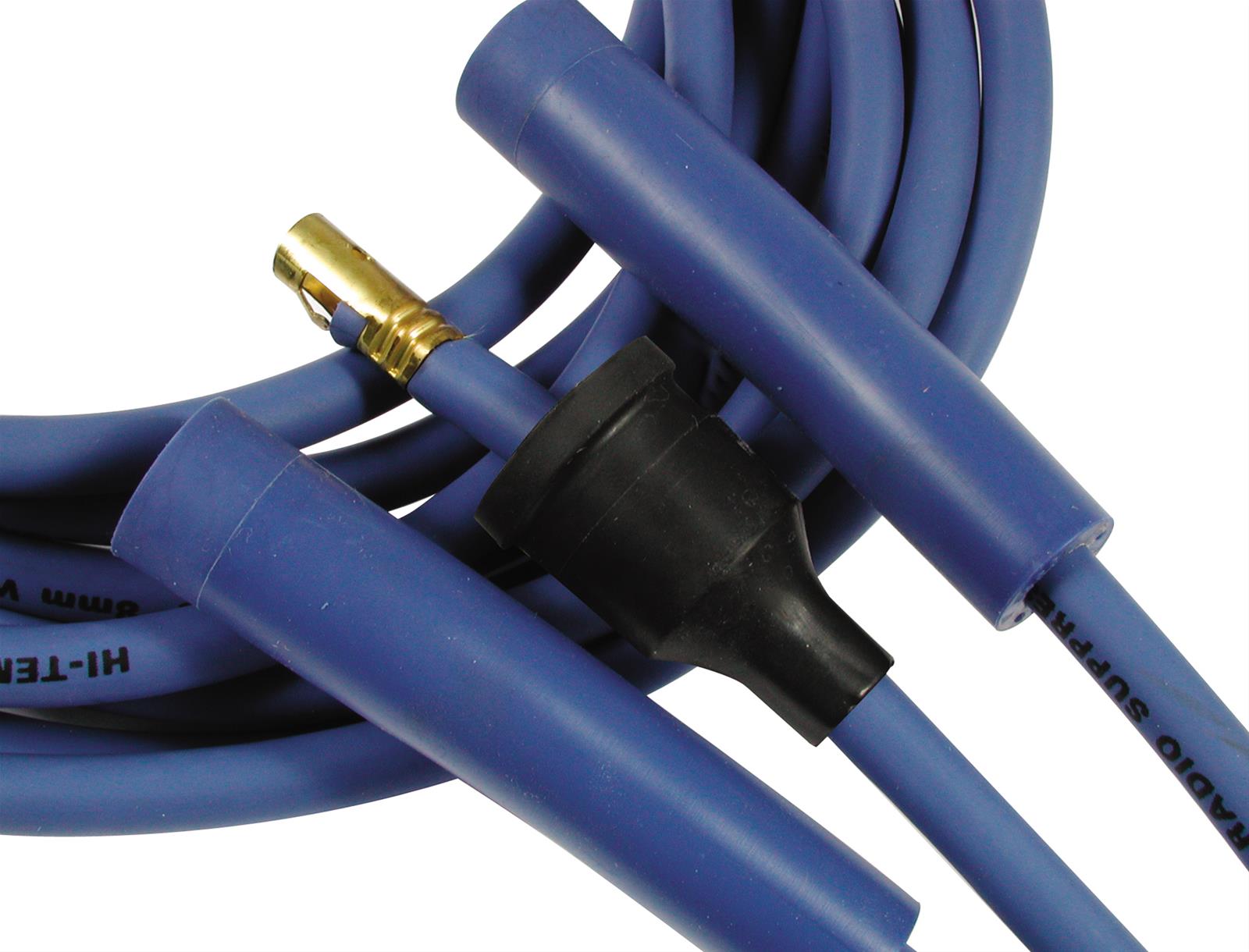 5047B Accel Spark Plug Wires, Super Stock, Spiral Core, 8mm, Blue, Stock Boots, GM, Mopar, Ford, AMC, V8, Set