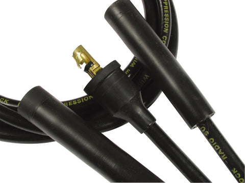 Accel 5047K Spark Plug Wires, Super Stock, Spiral Core, 8mm, NON-HEI, Black, Stock Straight Boots, AMC, Ford, Mopar, V8, Set