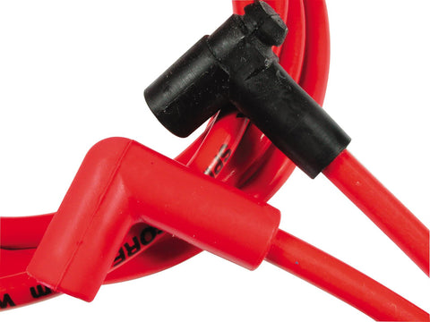 Accel 5048R Spark Plug Wires, Super Stock, Spiral Core, 8mm, HEI, Red, 90 Degree Boots, GM, V8, Set