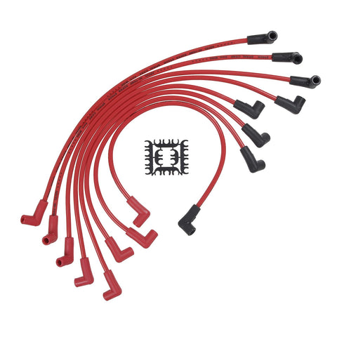 Accel 5055R Spark Plug Wires, Super Stock Ferro-Spiral, Red, 8mm Diameter, ACCEL HEI Corrected Cap Only, SBC, Set
