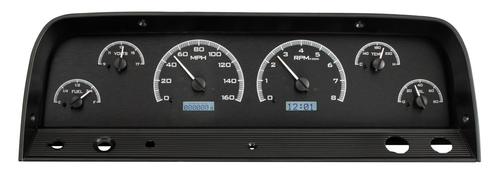 Dakota Digital VHX Series Direct-Fit Analog Gauge Systems VHX-64C-PU-K-B