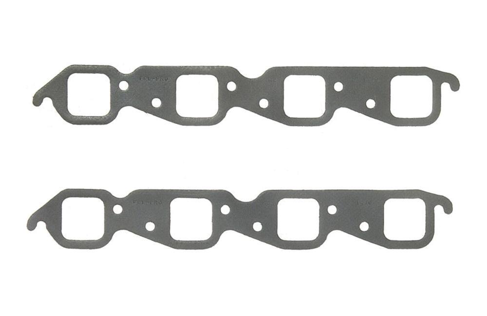 Fel Pro 1410 BBC Header Gaskets.  Steel Core Laminate, Square Port