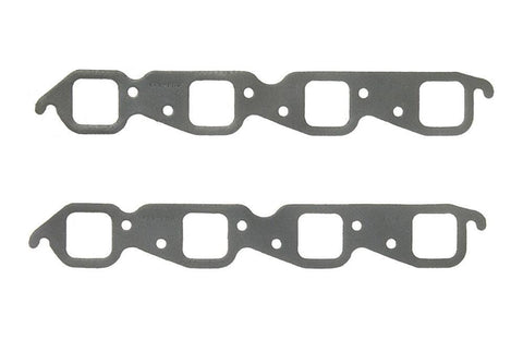 Fel Pro 1410 BBC Header Gaskets.  Steel Core Laminate, Square Port