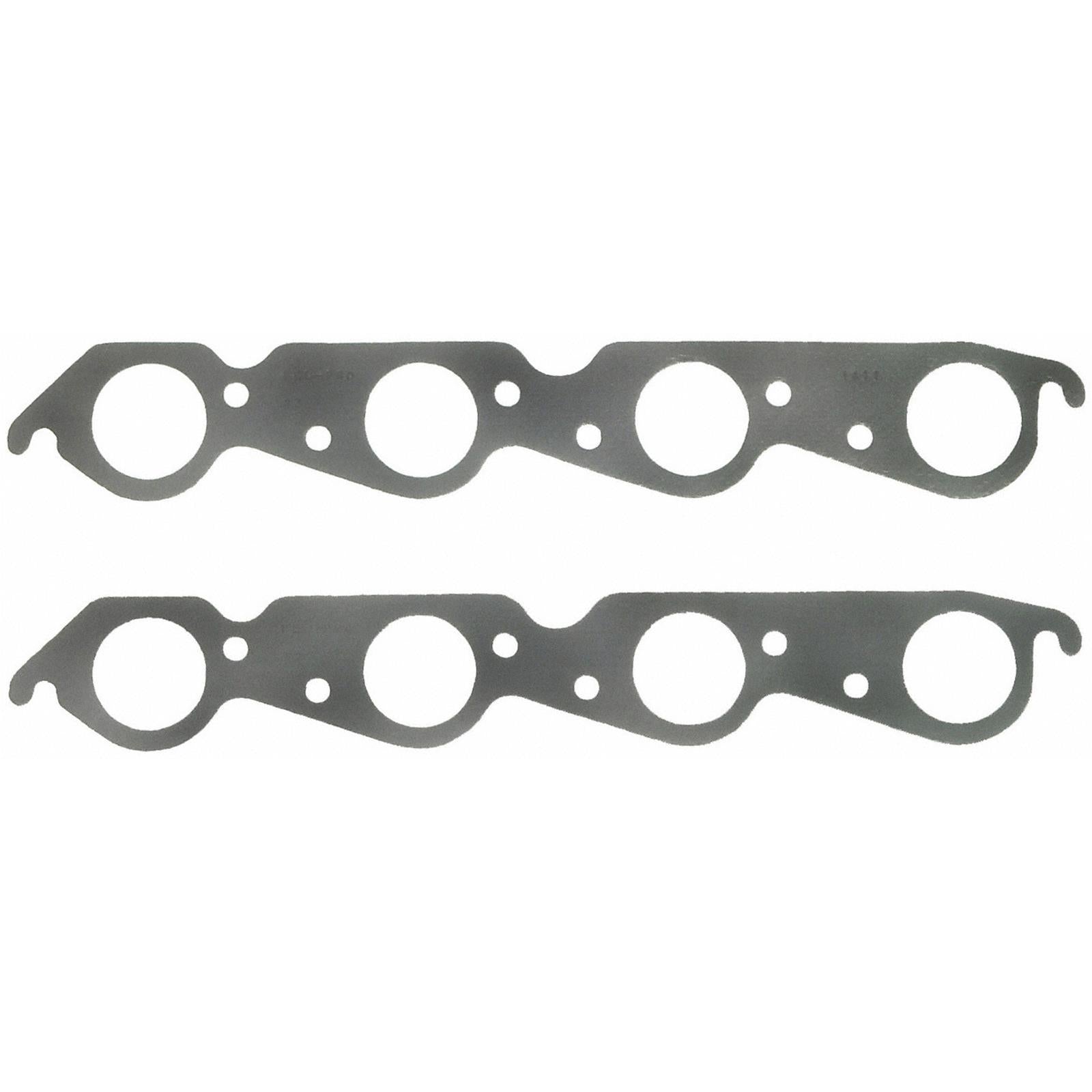 Fel-Pro 1411 Header Gaskets BBC  Steel Core Laminate, Round Port