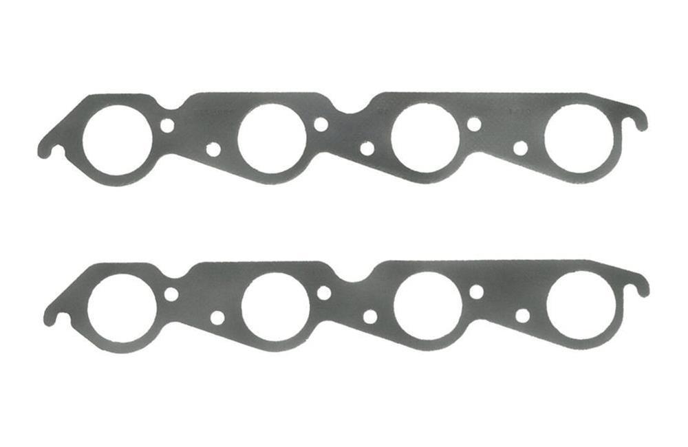 Fel-Pro 1412 Header Gaskets BBC Steel Core Laminate, Round Large Port