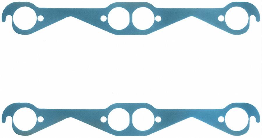 Fel-Pro 1426 SBC Header Gaskets. Steel Core Laminate, Round Port