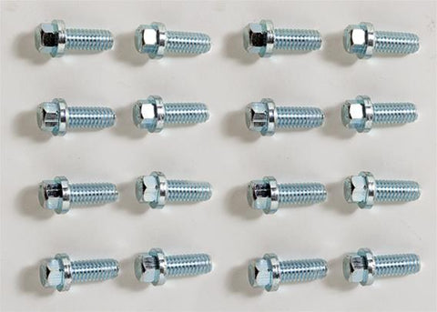 Header Bolts 3/8-16 x 1.00, Zinc Plated, BBC, SBF, BBF (set of 16)