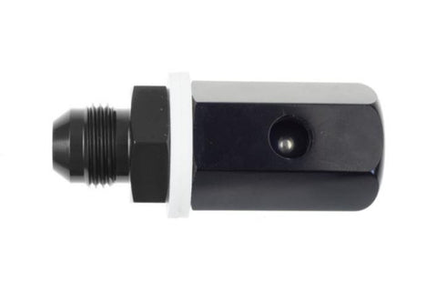 Redhorse Fitting, Tip Over Valve/Roll Over Vent, Aluminum, Black Anodized, Male -6 AN