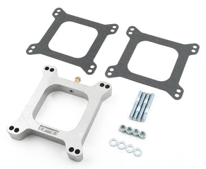 Mr. Gasket 4945 Carb Spacer, aluminum, 1 inch, open, with 3/8" PCV port