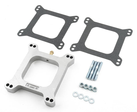 Mr. Gasket 4945 Carb Spacer, aluminum, 1 inch, open, with 3/8" PCV port