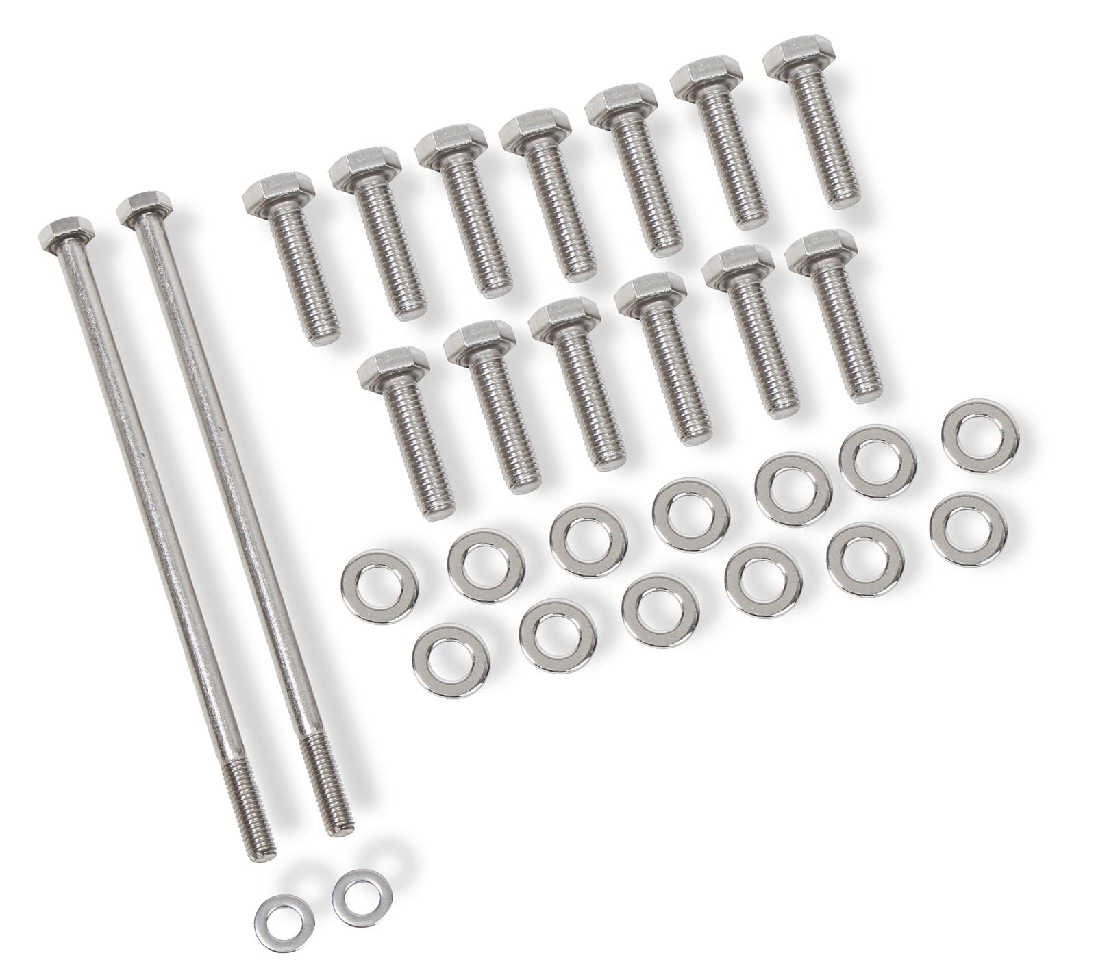 Mr. Gasket 60851G Oil Pan Bolt kit, Hex Head, Stainless Steel, Polished, LS, 4.8, 5.3, 5.7, 6.0, 6.2, 7.0L