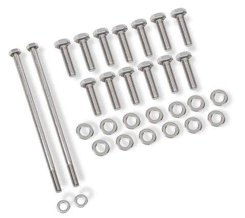 Mr. Gasket 60851G Oil Pan Bolt kit, Hex Head, Stainless Steel, Polished, LS, 4.8, 5.3, 5.7, 6.0, 6.2, 7.0L