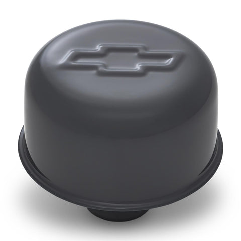 Proform push in breather, black, Bowtie logo, 1.220 hole