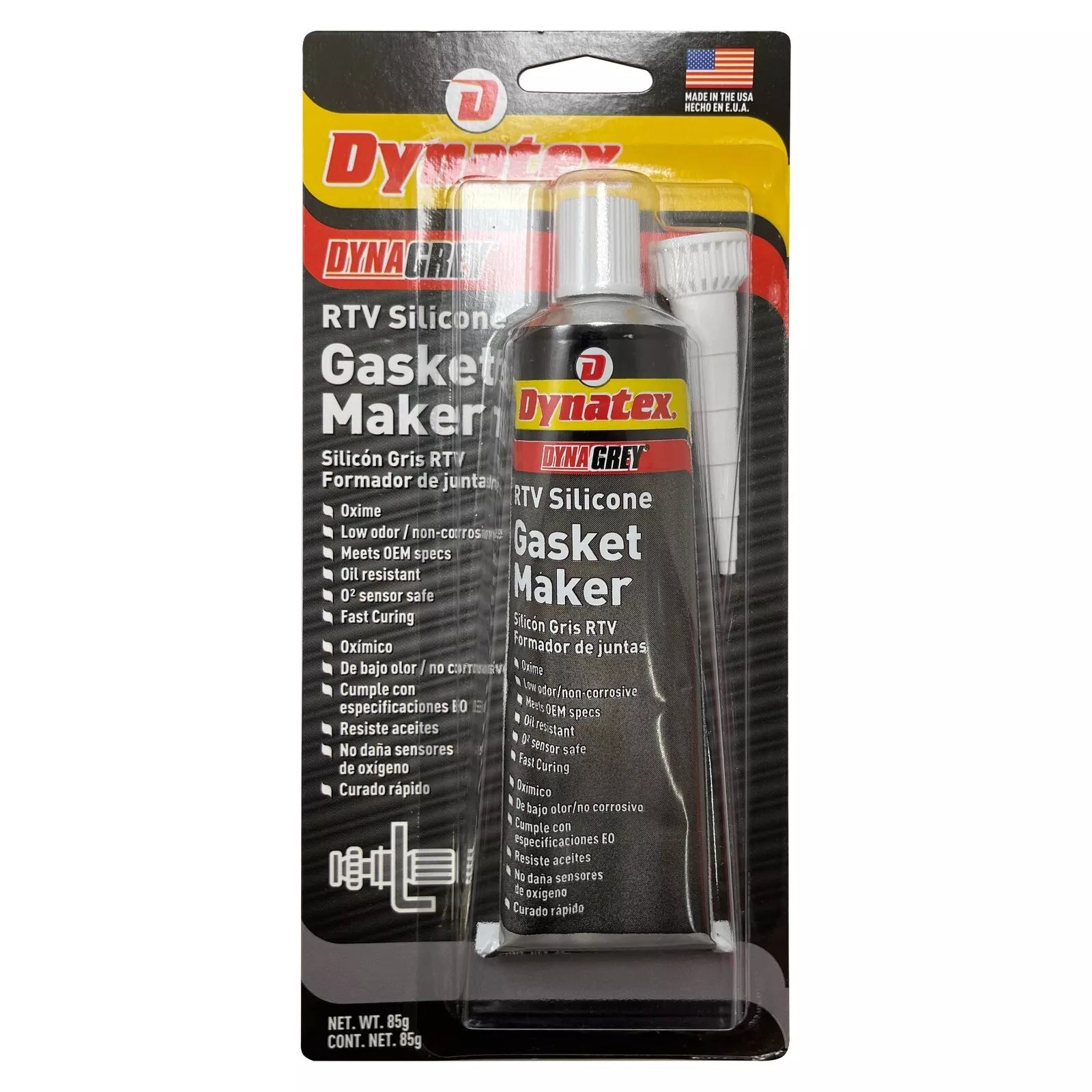 Dynatex 143349 DYNAGREY RTV Silicone Gasket Maker