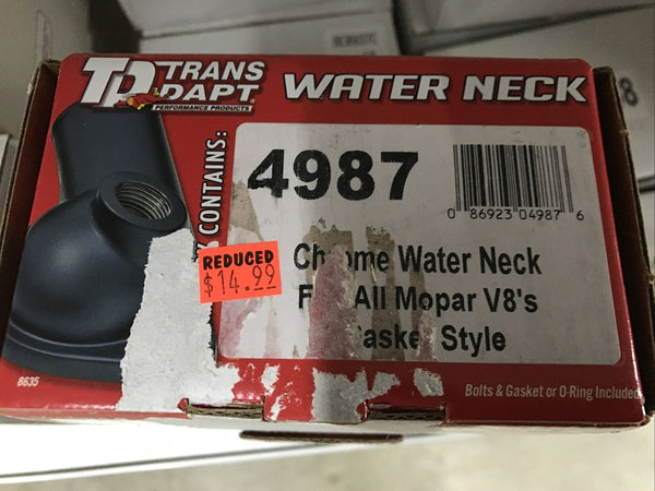 Trans Dapt Performance 4987 Water Necks For Chrysler Small Block V8 1978 and up