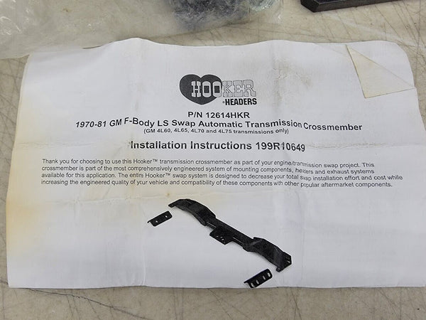 Hooker 12614HKR Blackheart Trans Crossmember 1970-1981 2nd Gen F-body LS Swap