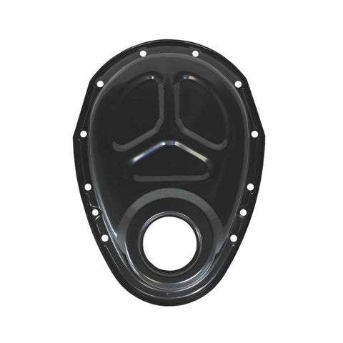 SP7122BK Chevy Small Block Black Steel Timing Cover