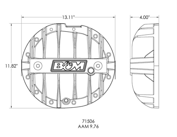 B&M Differential Cover AAM 9.5"/9.76" Rear