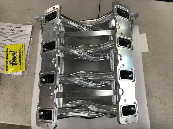 HOLLEY SNIPER 822241 EFI FABRICATED INTAKE MANIFOLD DUAL PLENUM 102MM GM LS3/L92, AND FUEL RAIL KIT - SILVER