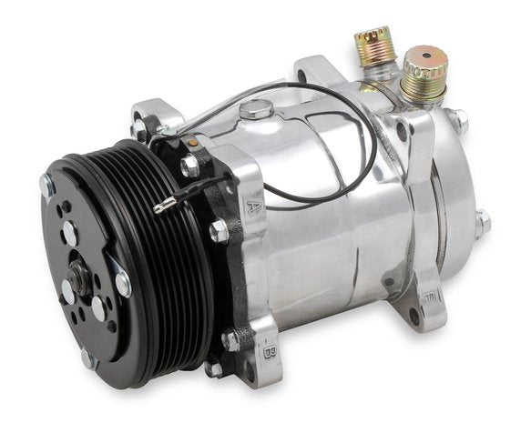 Holley 199-105 SD508 Sanden A/C Compressor, Polished