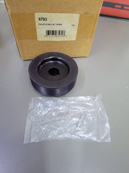Weiand 6793 Weiand Powercharger Upper Pulley - 6-Rib, 3.48" Diameter