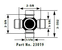 Lakewood 23019 Performance Universal Joints Replacement U-Joints 7260 7290 style