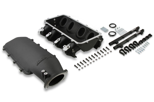 Holley 300-679BK Modular LO-RAM EFI Intake Manifold Kit Black Finish GM LS3/L92