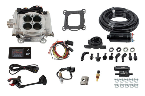 FiTECH Go EFI 4 + In-line Fuel Pump Master Kit 31001 600HP Polished