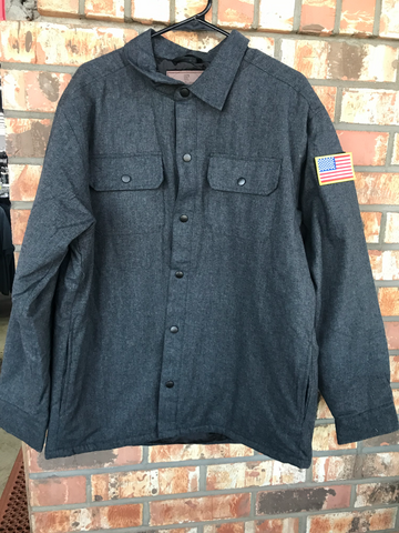 Speedshop Apparel - Speedshop Rugged Elements Men's Insulated Shirt Jacket with optional flag patchs
